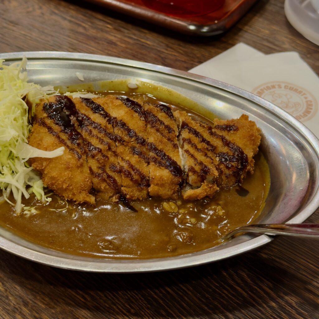 Tonkatsu curry at Champion's Curry Omicho, Kanazawa's iconic Kanazawa-style curry counter since 1961