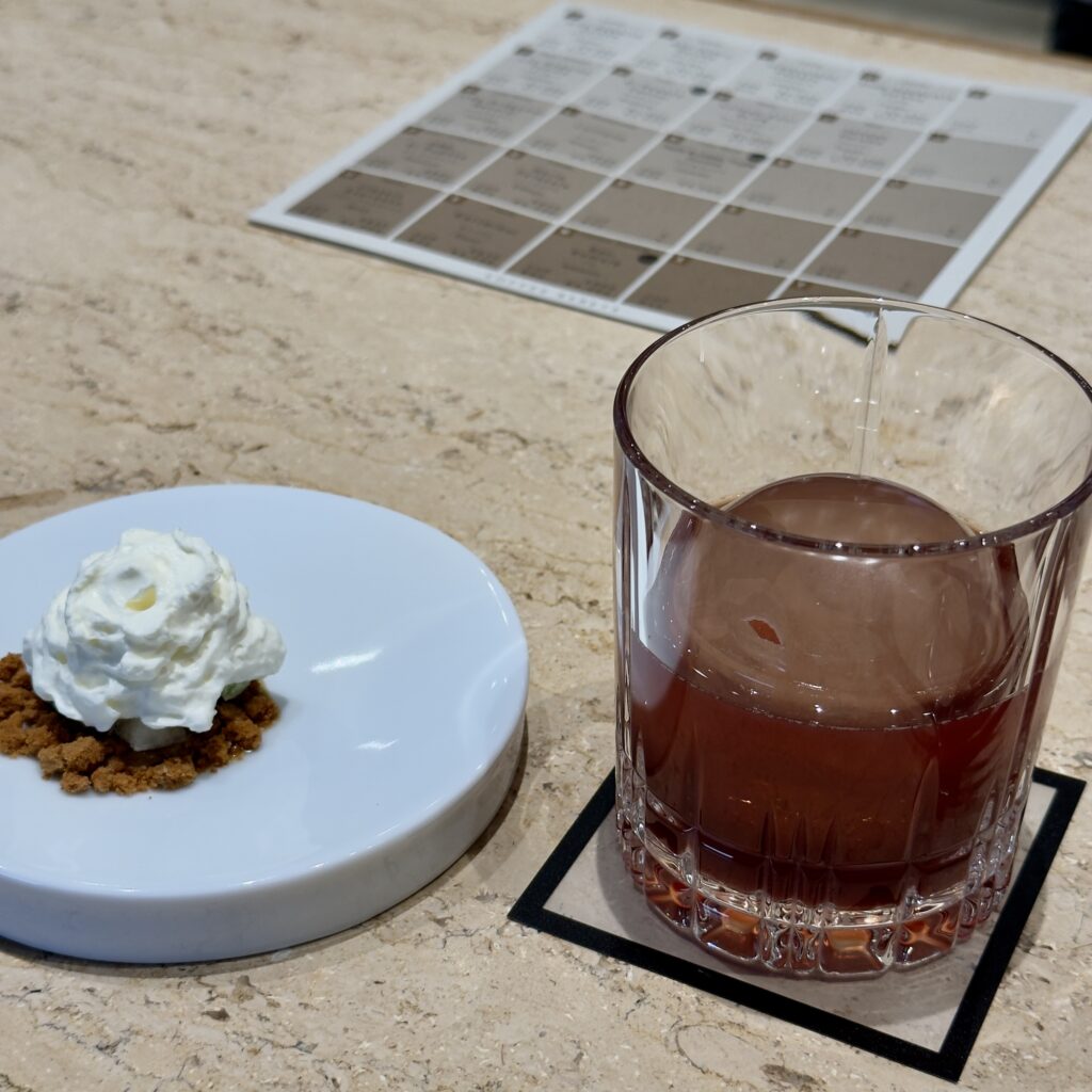 The counter at Koffee Mameya Kakeru in Kiyosumi-Shirakawa, Tokyo, where baristas guide guests through a coffee omakase experience