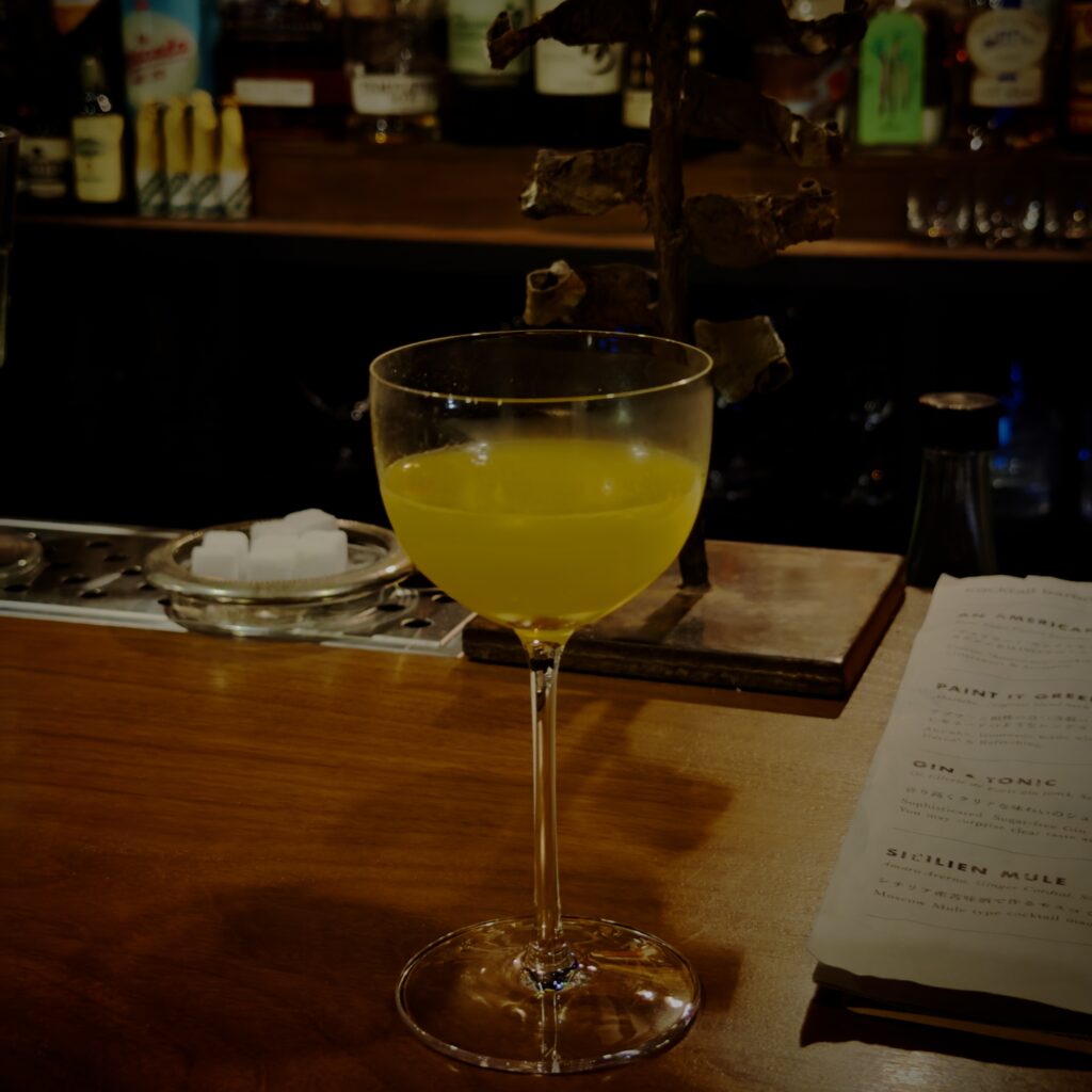 Craft cocktail at Cocktail Barbolla, a new technique-driven cocktail bar in Tokyo from a former Bar Trench bartender