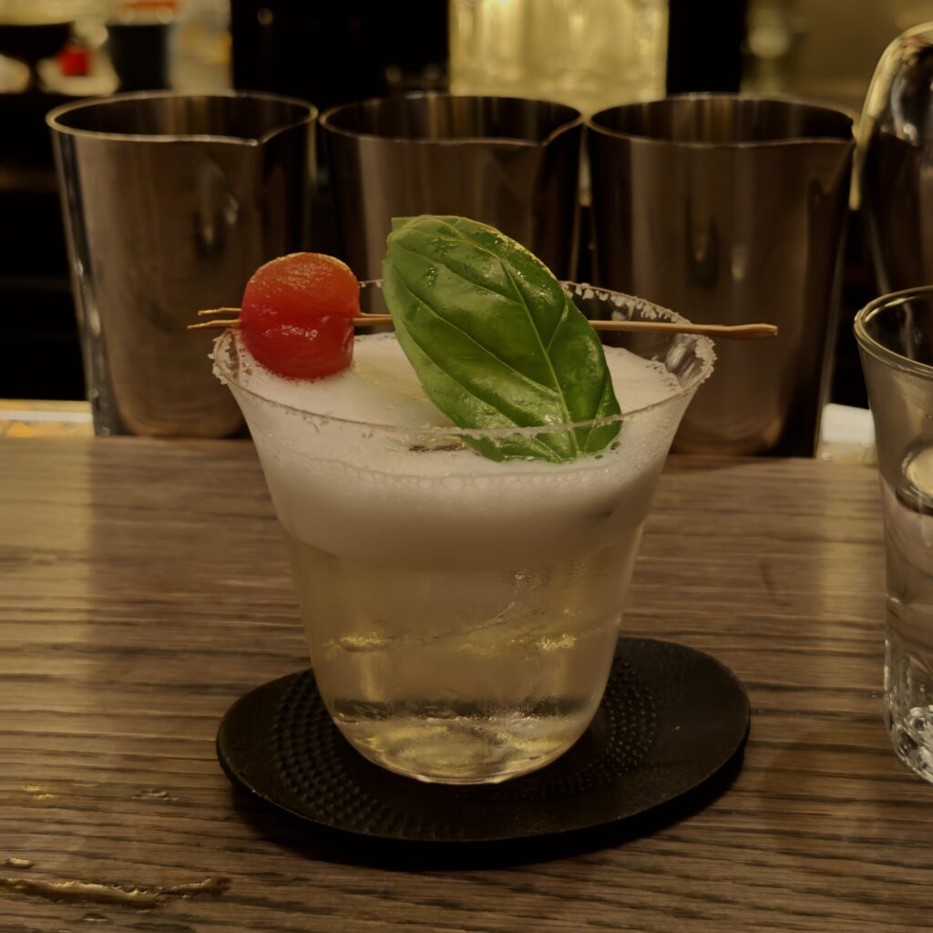 Craft cocktail at SG Club, Shingo Gokan's acclaimed two-level bar in Shibuya, Tokyo