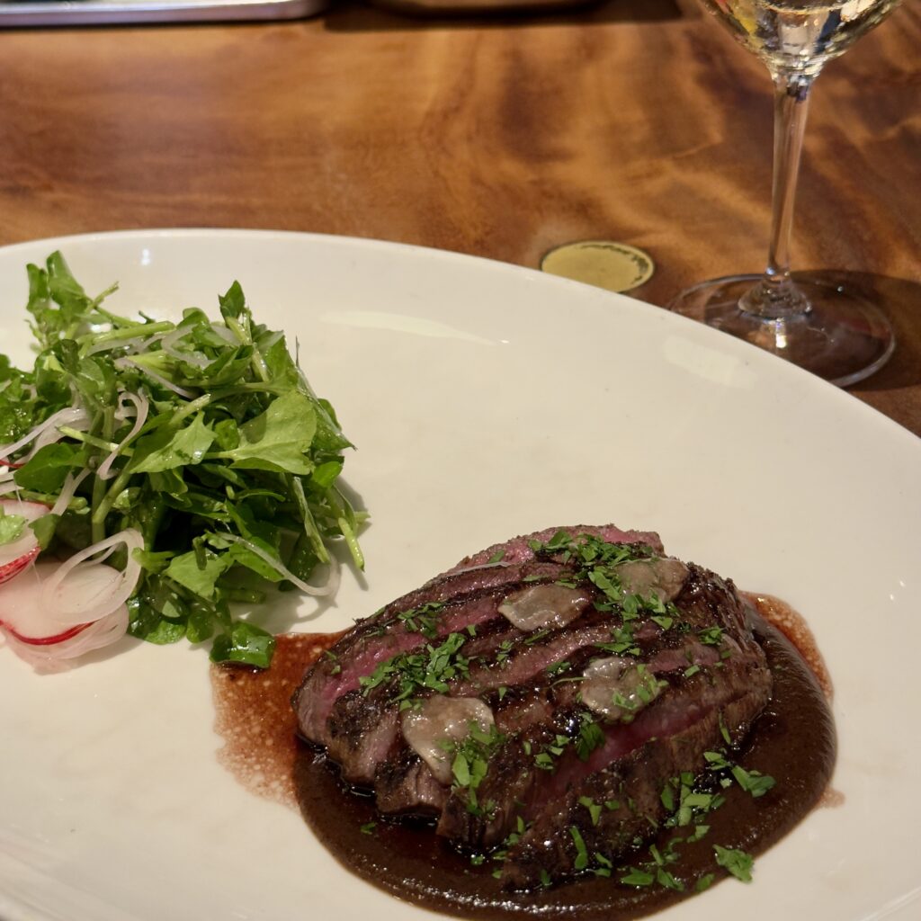 Wood-fired dishes from the open kitchen at Burnt Ends, Michelin-starred barbecue restaurant in Dempsey Hill Singapore