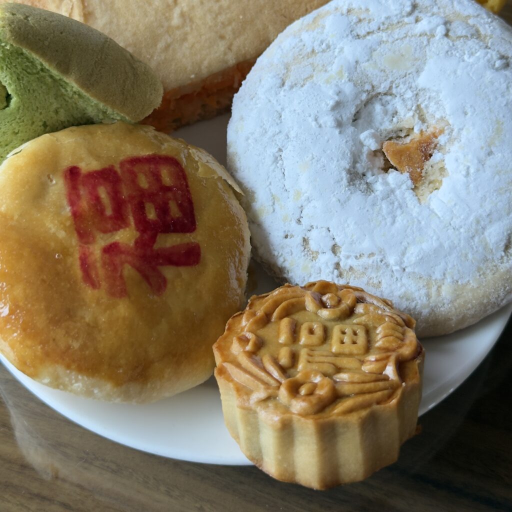 Traditional handmade mooncakes at Tong Heng, Cantonese pastry shop in Chinatown Singapore since 1935